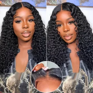 Intime Ready and Go Transparent Pre-Cut Curly 5x5 HD Glueless Lace Closure Wig Preplucked