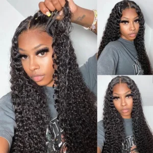 Intime Ready and Go Transparent Pre-Cut Curly 5x5 HD Glueless Lace Closure Wig Preplucked