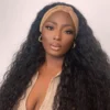 Intime Water Wave Glueless Headband Wig Human Hair Natural Color (3)
