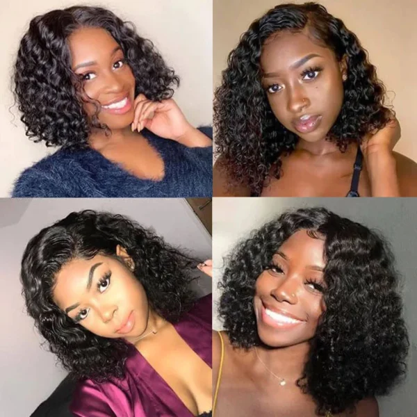 Intime Water Wave Glueless V Part Bob Wig No Leave Out Beginner Friendly Human Hair (4)
