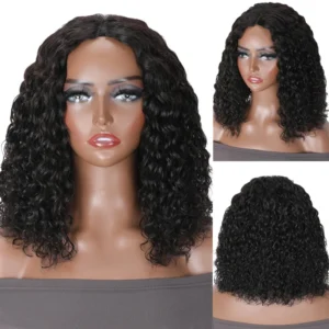 Intime Water Wave Glueless V Part Bob Wig No Leave Out Beginner Friendly Human Hair