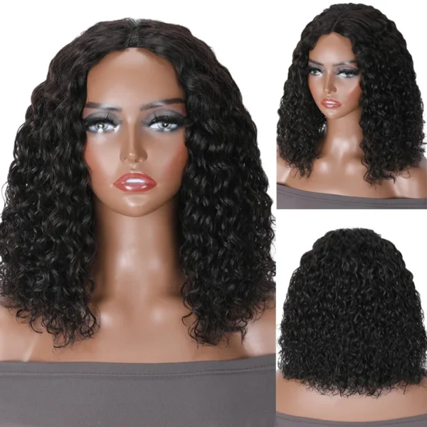 Intime Water Wave Glueless V Part Bob Wig No Leave Out Beginner Friendly Human Hair (6)