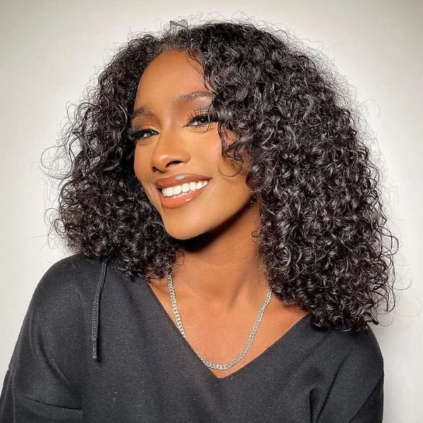 Intime Water Wave Glueless V Part Bob Wig No Leave Out Beginner Friendly Human Hair (8)