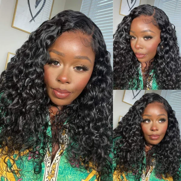 Intime Water Wave Pre Cut Lace Glueless Wig Grab and Go Human Hair (4)