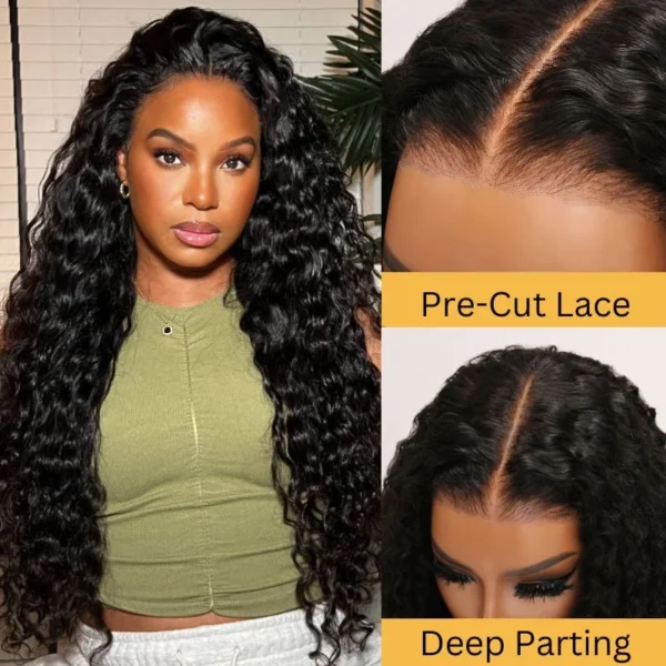 Intime Water Wave Pre Cut Lace Glueless Wig Grab and Go Human Hair (5)