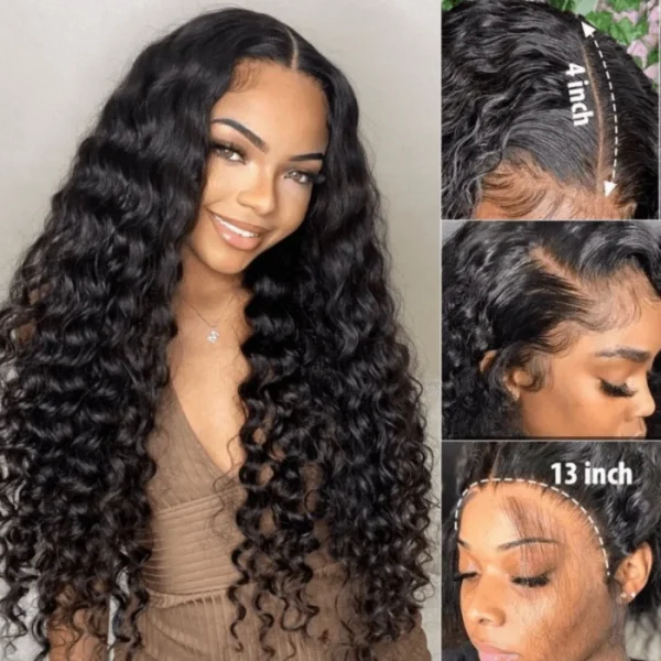 Intime Water Wave Wet and Wavy Transparent Lace Front Glueless Pre Cut Wig (10)