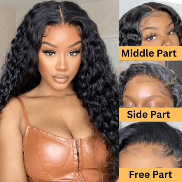 Intime Water Wave Wet and Wavy Transparent Lace Front Glueless Pre Cut Wig (9)