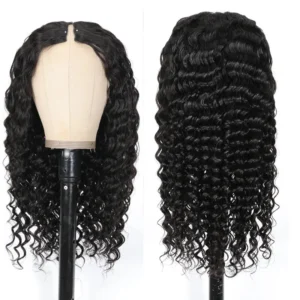 Intime Wet and Wavy Deep Wave V Part Human Hair Wigs