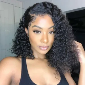 Intime Wet and Wavy Short Bob Water Wave 5x5 HD Lace Closure Human Hair Wig (1)