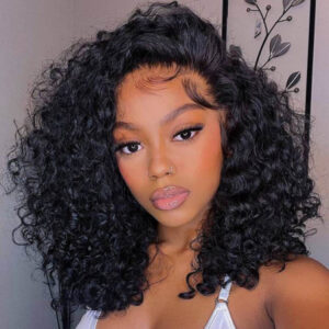 Intime's Curly 13x6 Lace Front Wig comes with baby hair and pre plucked, lightly bleached knots for a real (1)