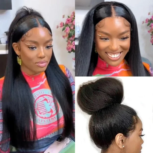 Kinky Straight Human Hair wig (3)