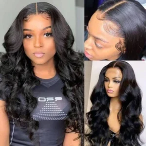 Natural Body Wave Human Hair Wig with 4x4 HD Lace Closure (1)