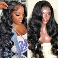 Natural Body Wave Human Hair Wig with 4x4 HD Lace Closure