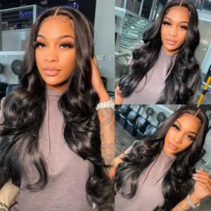 Natural Body Wave Human Hair Wig with 4x4 HD Lace Closure