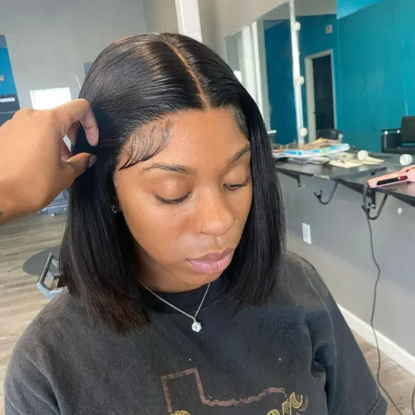 Short Straight Bob Wig (9)