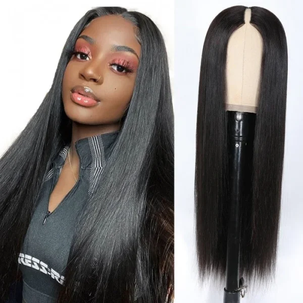 V part long hair straight wig (6)