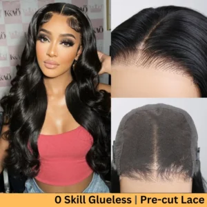 Intime Transparent Lace Human Hair Wig Pre-Cut Body Wave Tangle-Free