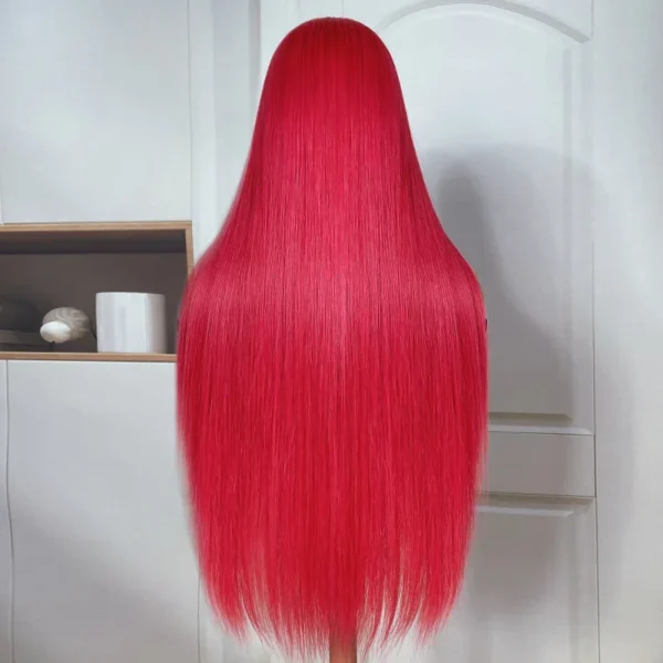pink color 13x4 lace frontal wig (5)