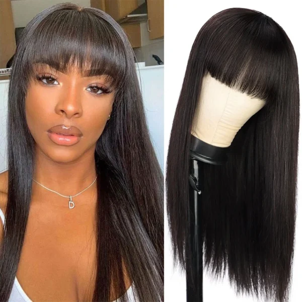 straight hair wig with bang (8)