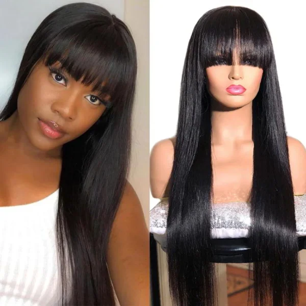 straight hair wig with bang (9)