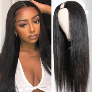 Intime Silky Straight U Part Human Hair Glueless Wigs