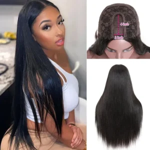 Intime Silky Straight U Part Human Hair Glueless Wigs