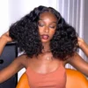 Intime Curly Short Bob Wig Lace Front Human Hair 180% Density (3)