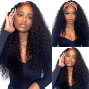 Intime Easy Wear and Go Curly Headband Wig Glueless Human Hair (1)